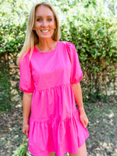 Load image into Gallery viewer, Poppy Pink Poplin Dress